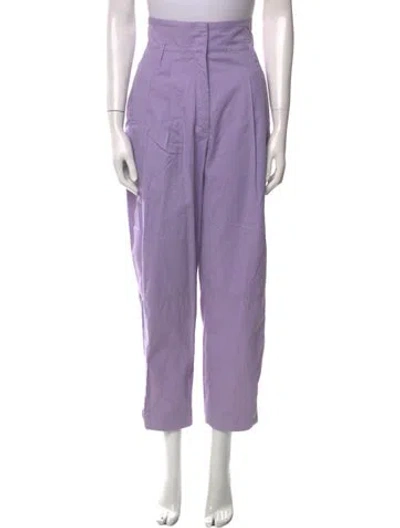 Pre-owned Dorothee Schumacher Straight Leg Pants In Purple