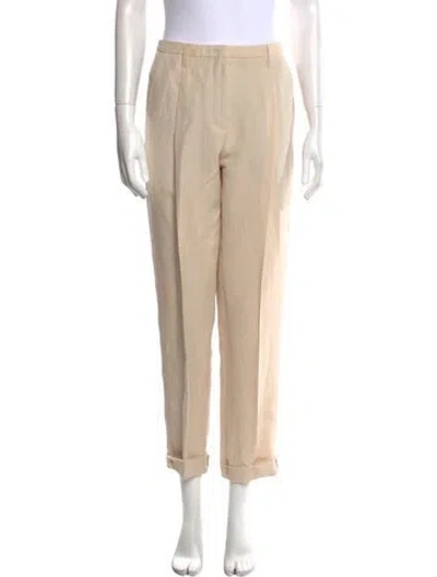 Pre-owned Dorothee Schumacher Straight Leg Pants W/ Tags In Neutral