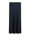 Dorothee Schumacher Stretch Silk-satin Midi-skirt In Blue