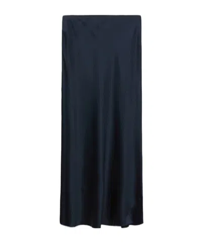 Dorothee Schumacher Stretch Silk-satin Midi-skirt In Blue