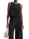 Dorothee Schumacher Sequin-embellished Sleeveless Blouse In Black
