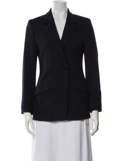 Pre-owned Dorothee Schumacher Striped Blazer In Blue