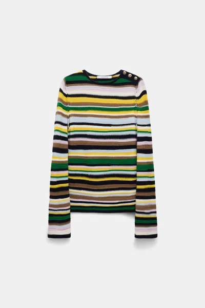 DOROTHEE SCHUMACHER STRIPED CASHMERE SWEATER