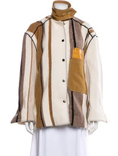 Pre-owned Dorothee Schumacher Striped Jacket In Neutral