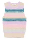 Dorothee Schumacher Striped Sleeveless Top In Purple