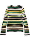 Dorothee Schumacher Colorful Luxury Striped Cashmere Pullover In 黄色