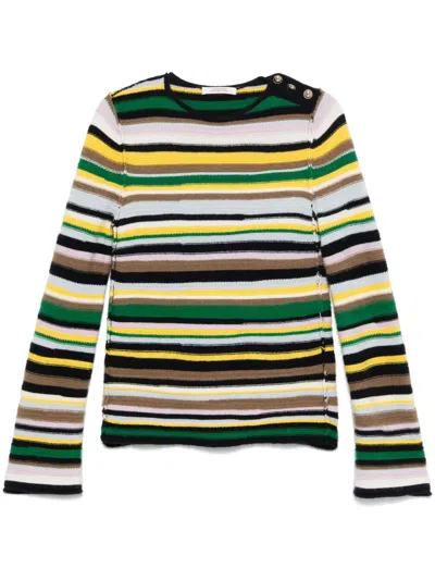 Dorothee Schumacher Colorful Luxury Striped Cashmere Pullover In Multi Stripe