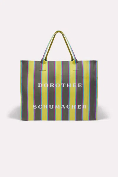 Dorothee Schumacher Striped Tote Made From Recycled Plastic In Black