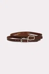Dorothee Schumacher Strong Femininity Double Belt In True Brown In Multi