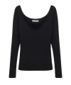 Dorothee Schumacher Structured V-neck Top In Black