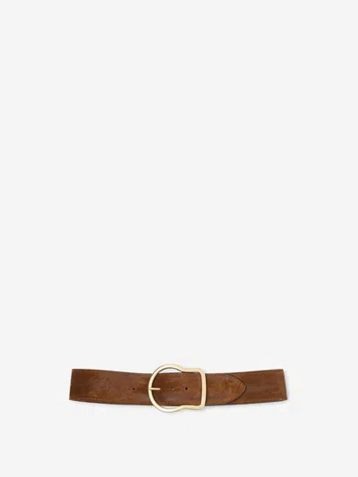 Dorothee Schumacher Suede Sensation Belt In Brown