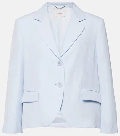 Dorothee Schumacher Summer Cruise Cropped Blazer In  Soft Blue