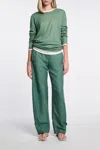 Dorothee Schumacher Summer Cruise Pants In Green In Green