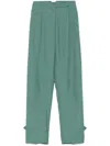 Dorothee Schumacher Technical Linen O-leg Pants In Green