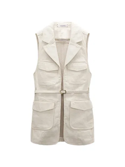 Dorothee Schumacher Summer Of Love Belted Vest In Gray