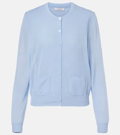 Dorothee Schumacher Summer Semi-sheer Cotton-blend Cardigan In Blue