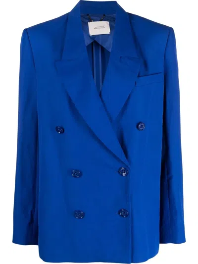 Dorothee Schumacher Summery Double-breasted Blazer In Blau