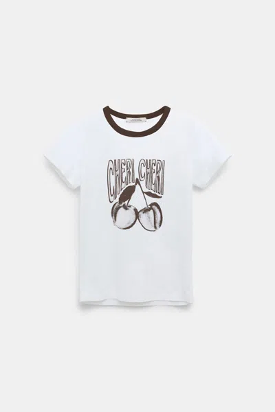 Dorothee Schumacher T-shirt With "cheri Cheri" Print In White