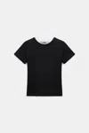 Dorothee Schumacher T-shirt With Double Layer Neckline In Black