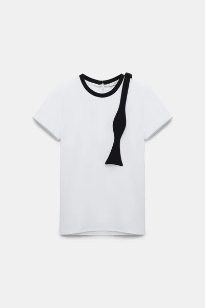 Dorothee Schumacher T-shirt With Removable Bow Tie In White