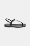 Dorothee Schumacher T-strap Sandals With D-rings In Black