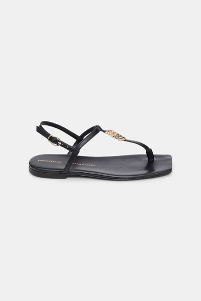 Dorothee Schumacher T-strap Sandals With D-rings In Black