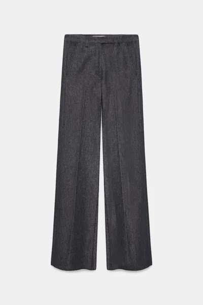 Dorothee Schumacher Tailored Denim Wide Leg Pants In Blue