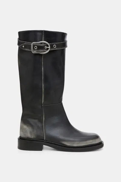 Dorothee Schumacher Tall Boots With Buckled Top Strap In Multi