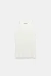 Dorothee Schumacher Tank Top In Luxurious Rib Knit In White