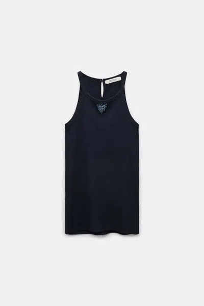 Dorothee Schumacher Tank Top With Embellished Organza Detail