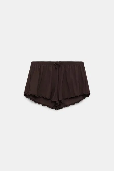 Dorothee Schumacher Technical Jersey Lingerie Shorts In Brown