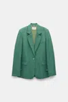 Dorothee Schumacher Technical Linen Blazer In Green