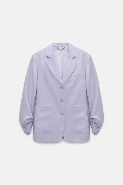 Dorothee Schumacher Technical Linen Blazer In Purple