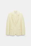 Dorothee Schumacher Technical Linen Blazer In Yellow