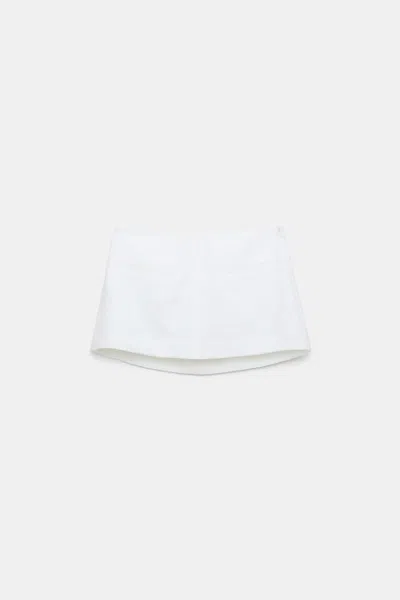 Dorothee Schumacher Technical Linen Mini Skirt In White