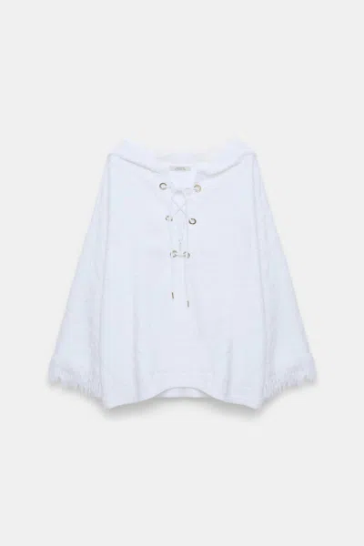 Dorothee Schumacher Terry Floral Jacquard Hoodie In White