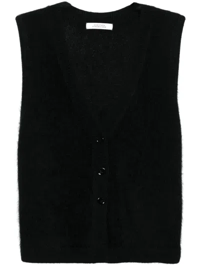 Dorothee Schumacher Textured Cashmere Top In Black