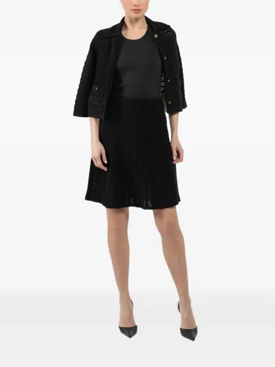 Dorothee Schumacher Textured Flared Mini Skirt In Black