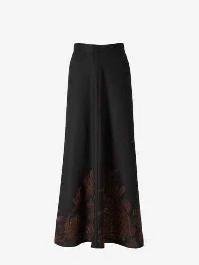 Dorothee Schumacher Textured Linen Midi Skirt