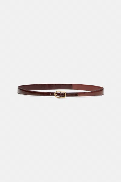 Dorothee Schumacher Thin Contour Belt In Black