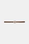 Dorothee Schumacher Thin Pebbled Leather Belt With D-rose Buckle
