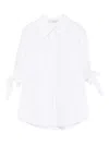 Dorothee Schumacher Tie-cuff Half-sleeve Top In Gray