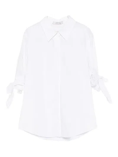 Dorothee Schumacher Tie-cuff Half-sleeve Top In Gray