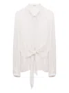 Dorothee Schumacher Silk Georgette Tie Blouse In White