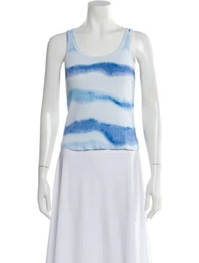 Pre-owned Dorothee Schumacher Tie-dye Print Crew Neck Top In Multi