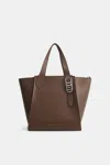 DOROTHEE SCHUMACHER TOTE BAG IN SOFT CALF LEATHER WITH D-RING HARDWARE