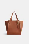DOROTHEE SCHUMACHER TOTE BAG IN SOFT CALF LEATHER WITH D-RING HARDWARE