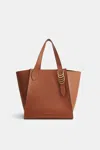 Dorothee Schumacher Tote Bag In Soft Calf Leather With D-ring Hardware In Brown