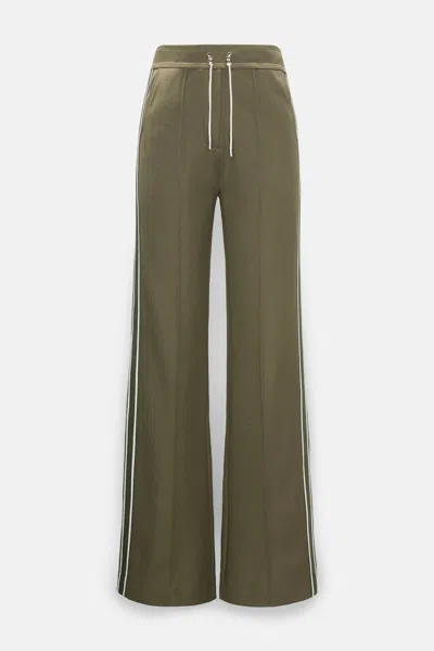 Dorothee Schumacher Track Pants With Knit Side Stripes In Green