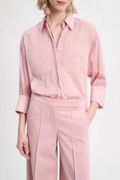 Dorothee Schumacher Transparent Fantasy Blouse In Light Rose In Pink